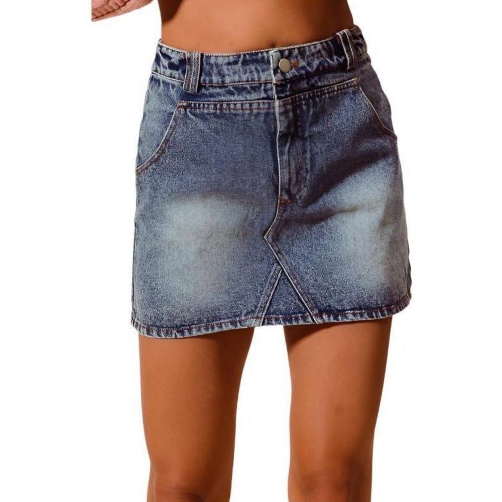 🌷🤍💎SO Blue Denim Mini Skirt